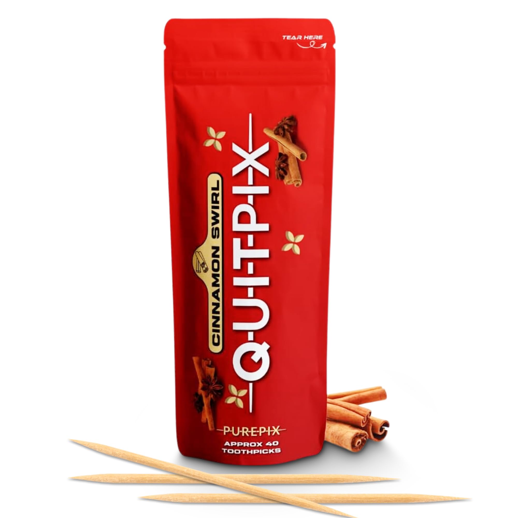 Amazon.com: PurePix QuitPix Cinnamon Swirl Flavored Toothpicks, 40